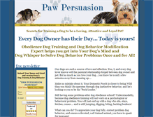 Tablet Screenshot of pawpersuasion.com